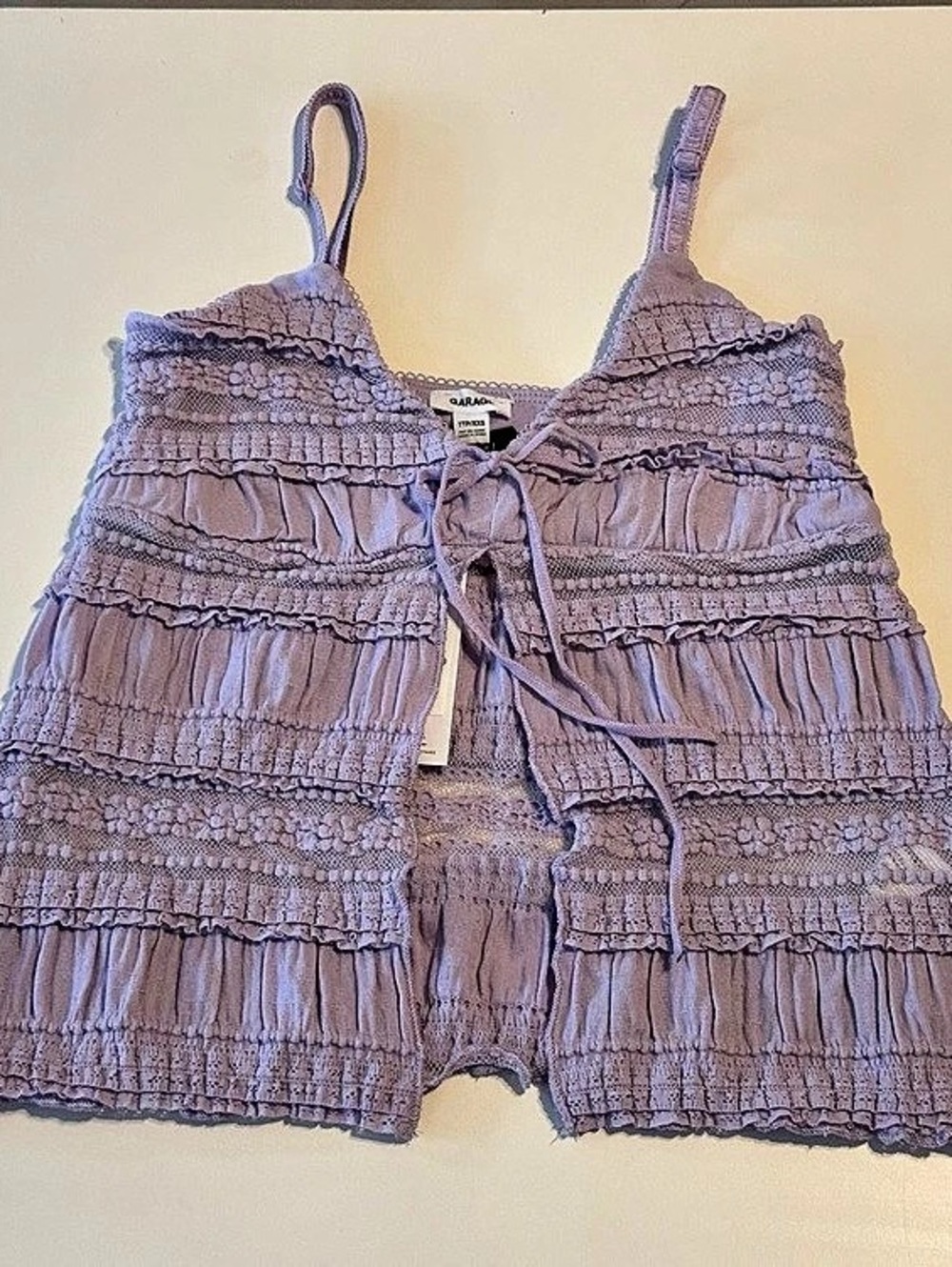 NWT Garage Resort Lace Flyaway Orchid Petal Cami XXS NWT